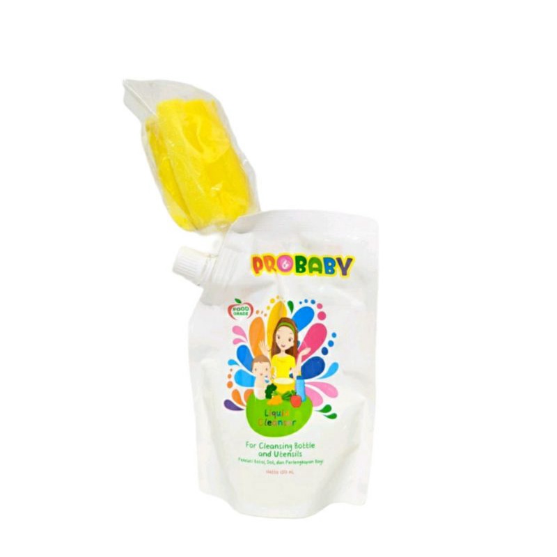 Probaby Liquid Cleanser 150ml FREE Sikat Botol Sponge