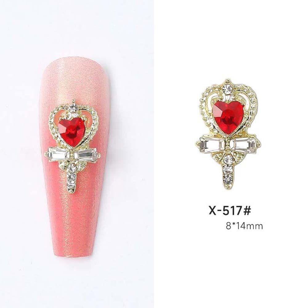 Mxbeauty Hiasan Kuku Jantung Wanita Pesona Kuku Cinta Hati Cross Bintang Tongkat Ajaib 3D Nail Drills