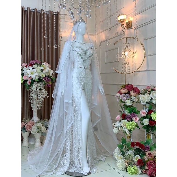 CAUPLE KEBAYA PENGANTIN MODERN PLUS JARIK SLEMMPANG/BAJU PERNIKAHAN/PAKAIN PESTA/KEBAYA STORE21