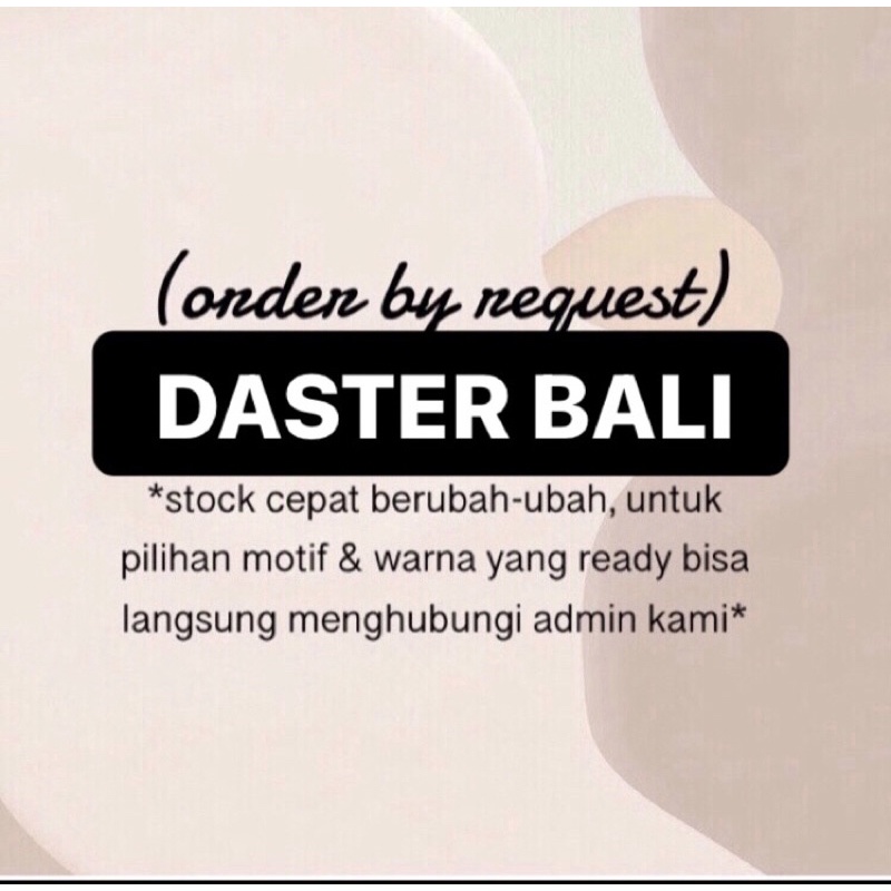 ‼️DASTER BALI READY STOCK MAKASSAR‼️