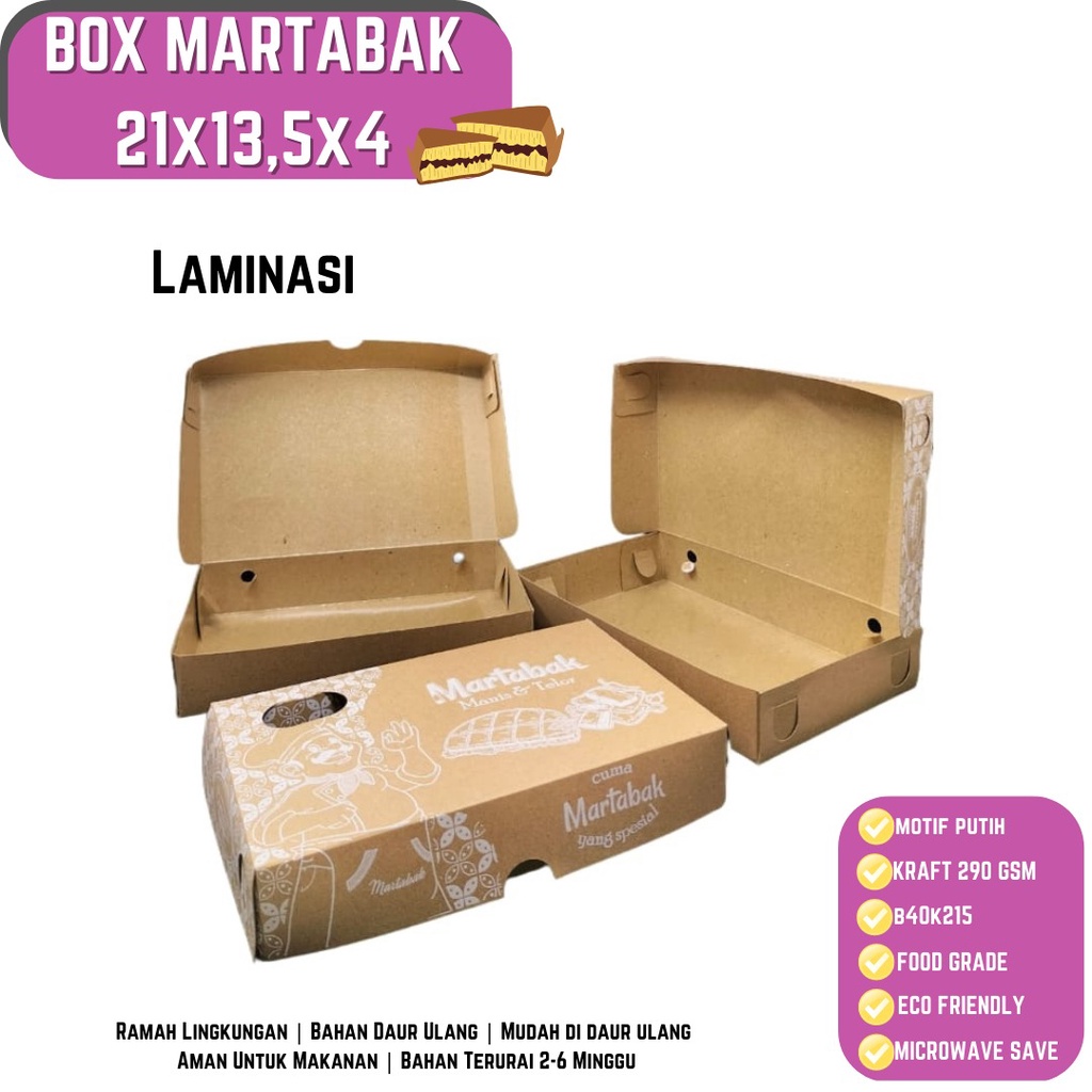 Box Martabak Telor Dus Martabak Manis (B40K215-21X13.5X4 Cm)