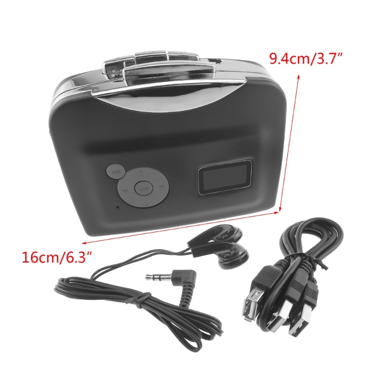 Zzz Kaset Player Portable Tape Recorder To MP3 Converter USB Port Kaset Ke MP3 Format Tape Player Dengan Earphone