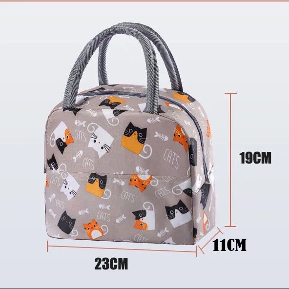 Tas Bekal Kotak Makan Lunch Box Cooler Tote Bag Lapisan Thermal Aluminium