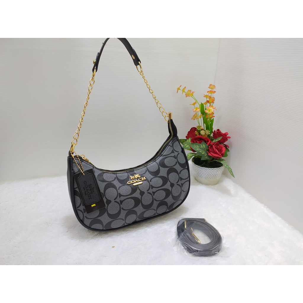 Shoulderbag wanita co*chh teri tas slempang wanita 2 tali bahan kanvas kualitas import