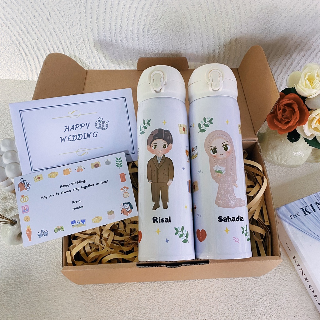 Kado Pernikahan / Tumbler Niagara Couple / Wedding Gift Tumbler / Hampers Wedding / Engagement by Gifttale