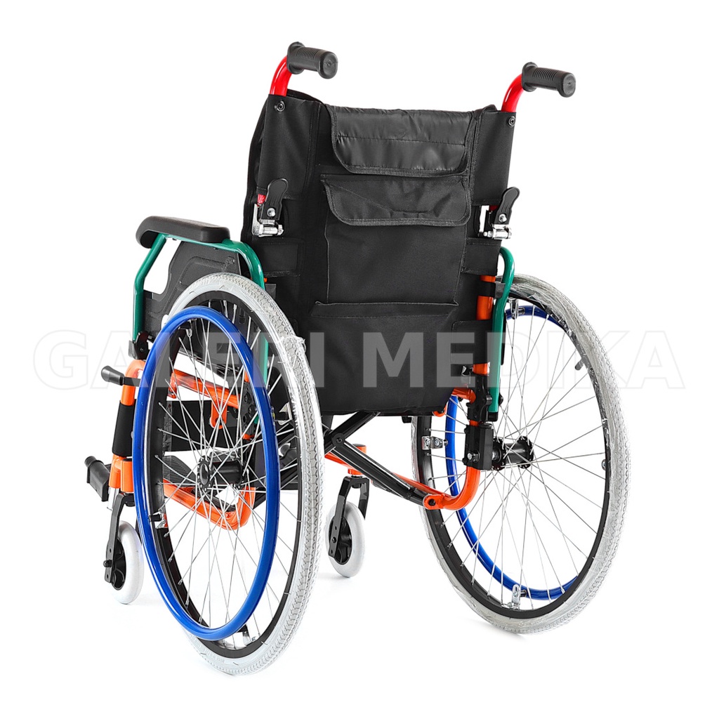 Kursi roda GEA FS980 LA-46 / FS 980 LA-46 / FS980LA 46 Dewasa Aluminium Wheelchair Bisa Dilipat