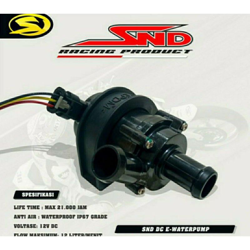 water pump elektrik snd EWP racing 12v pompa radiator listrik semua motor  ninja mx sonic nmax crf