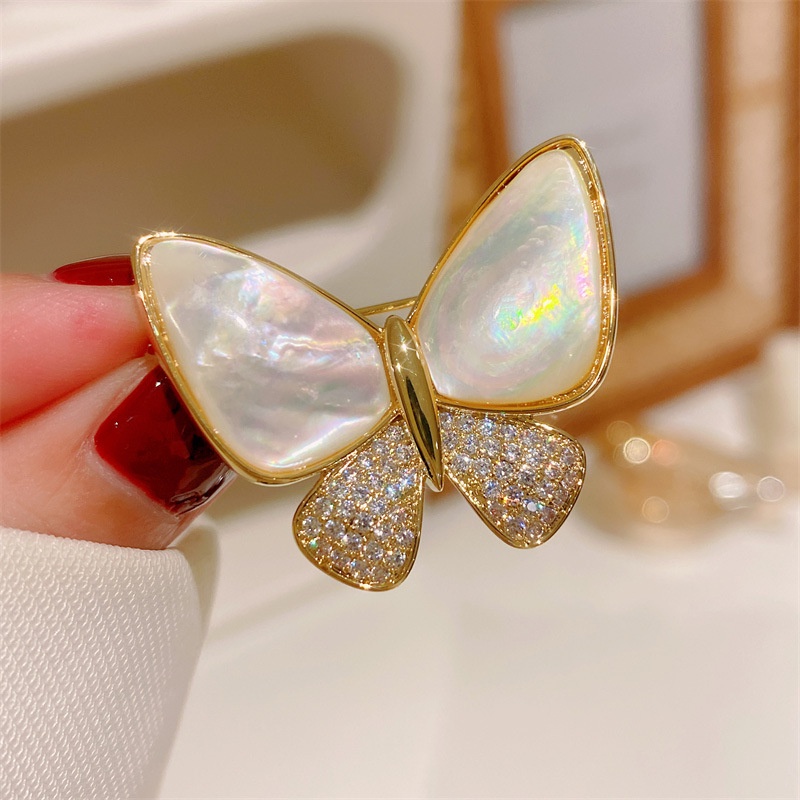 Bros Anting Kalung Kupu-Kupu Zircon Korea Untuk Perhiasan Wanita HELLOGIRLJEWELRY