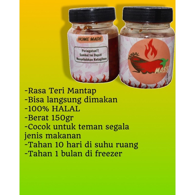 

(Baru) Sambal Teri by mas-mas nikmat sedap mantap