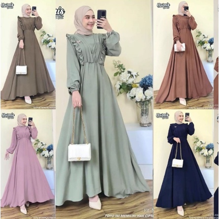 GAMIS VEREN UWAIS Bahan Crinkle