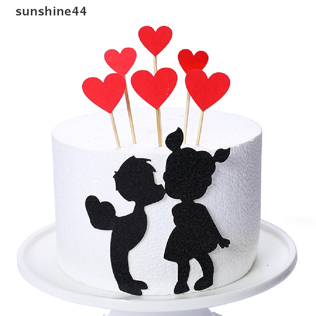 Sunshine Cupcake Topper Set Love Sweet Lovers Hiasan Kue Untuk Anniversary Valene's Day.