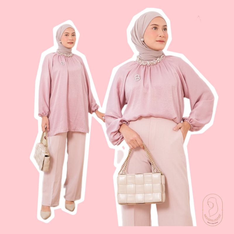 READYSTOCK - SIHARA SILK BLOUSE/BLOUSE SATIN/BAJU KONDANGAN