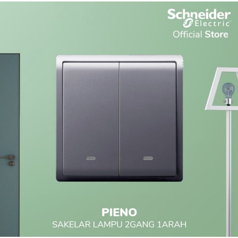 Saklar Double Silver Pieno Scheneider E8232L1F E8232L1F_LS_G3