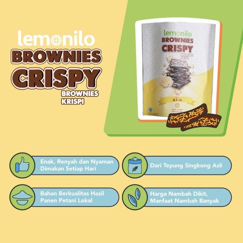 

One and Only LEMONILO BROWNIES CRISPY RASA KEJU | CEMILAN DIET SEHAT - cheese - cis