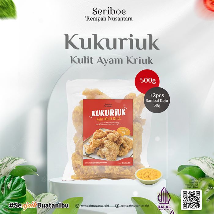 

Kulit Ayam Crispy Kukuriuk Seriboe Rempah Nusantara 500gr