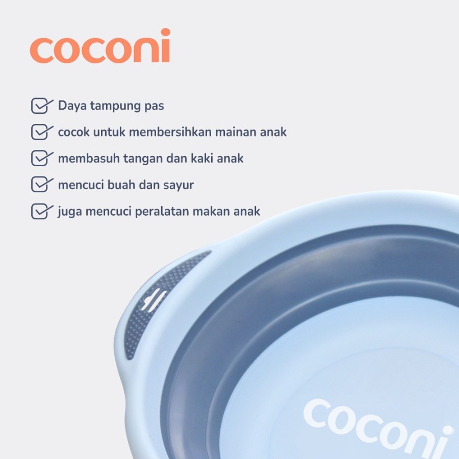 Coconi Foldable Baby Wash Basin / Baskom Ember Lipat Multifungsi