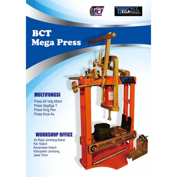 BCT Mega Pres MURAH (Pres Velg Motor, As Kruk, Center T, DLL)