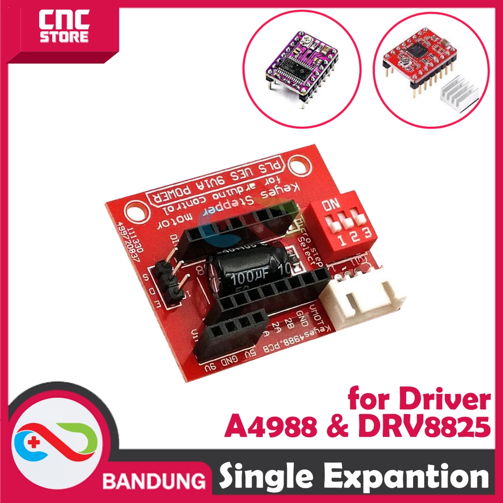 EXPANSION BOARD SINGLE 3D PRINTER A4988 DRV8825 STEPPER MOTOR