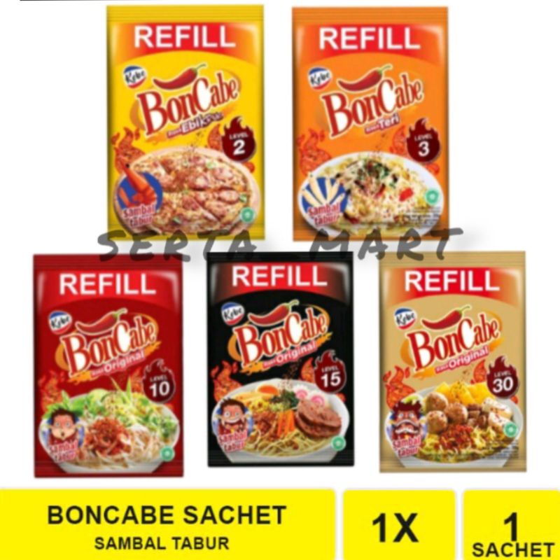 

BonCabe Sambal Tabur Refill Level 2 Ebi / Lv 3 Teri - Bon Cabe Level 10