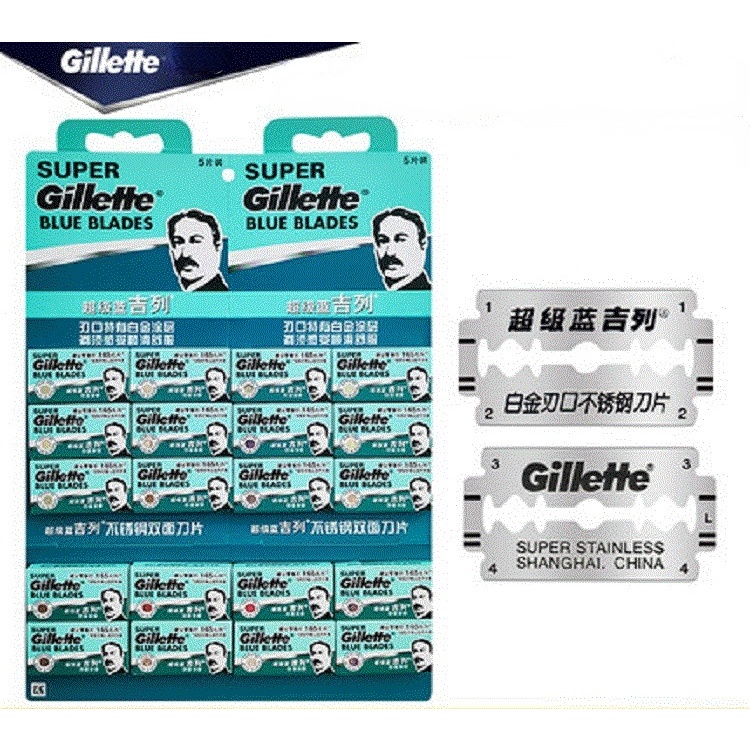 Gillette Pisau Dua Sisi/platinum coating/Tajam Dan Halus/Pisau stainless steel