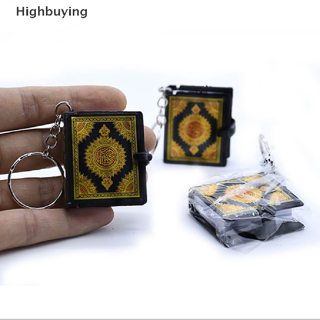 Hbid Mini Bahtera Buku Alquran Gantungan Kunci Perhiasan Muslim Deco Hadiah Kunci Liontin Glory