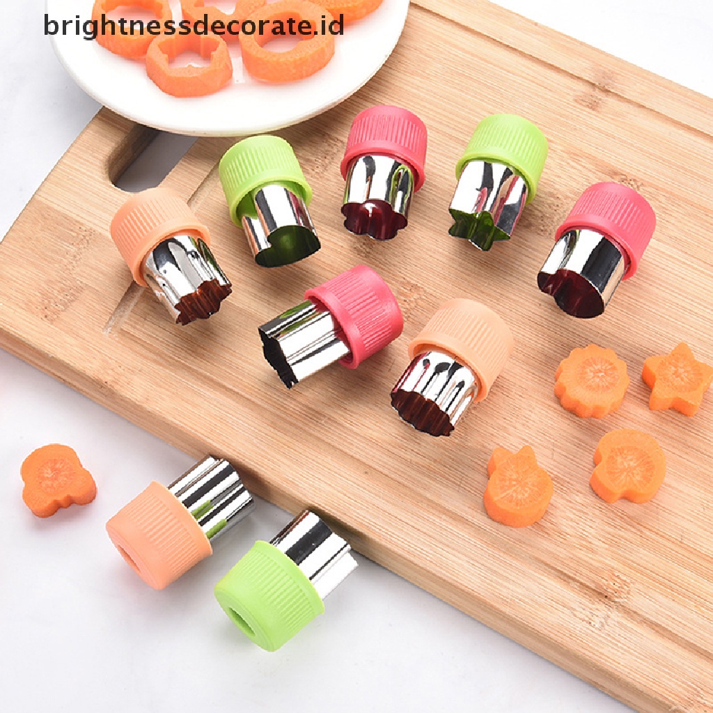 [Birth] 3pcs/set Bintang Bentuk Kelinci Sayuran Buah Pemotong Gagang Plastik Portable Alat Masak Stainless Steel Buah Cutg Die Gadget Dapur [ID]