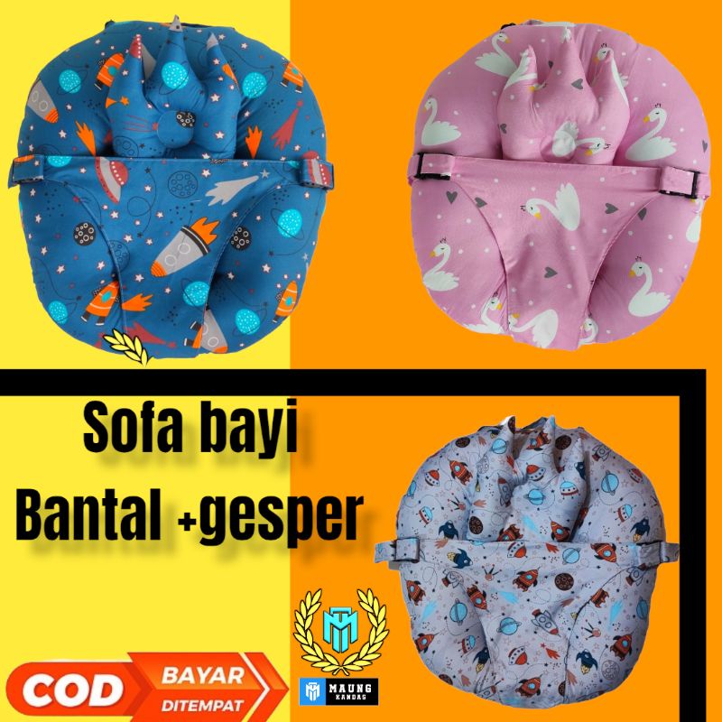 SOFA BAYI MULTIFUNGSI EMPUK  FREE BANTAL DAN GESPER NEW BORN