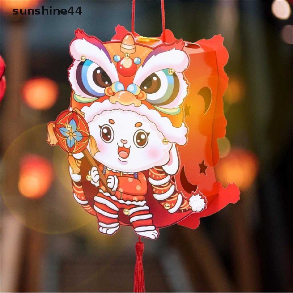 Sunshine DIY Hanging Rabbit Lantern 2023dekorasi Imlek Lampion Festival.