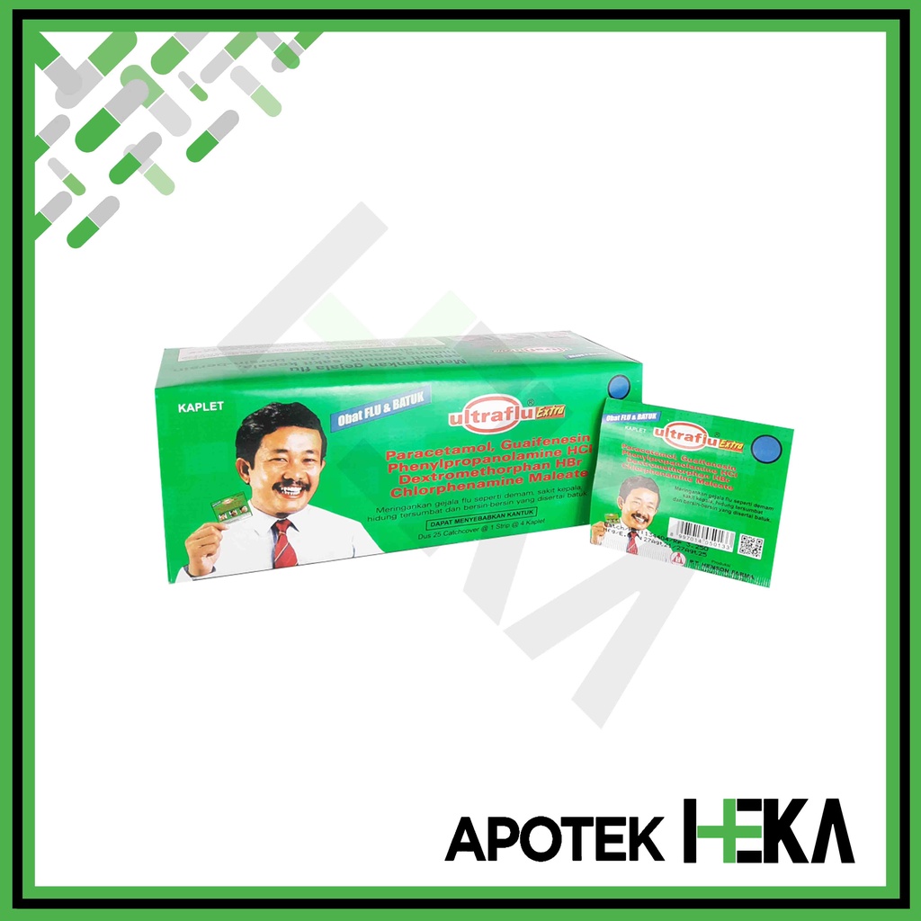 Ultraflu Extra Box isi 25x4 Tablet - Meringankan Flu Demam Batuk (SEMARANG)
