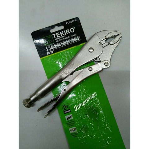 TEKIRO LOCKING PLIERS CURVE 10 inch Tekiro TANG BUAYA BENGKOK 10 in PL-LG0770