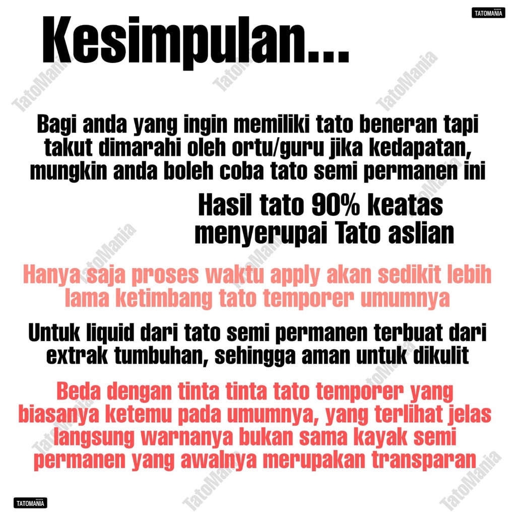 TATOMANIA-Stiker tato temporer semi permanen Motif Punggung Ular HP-03