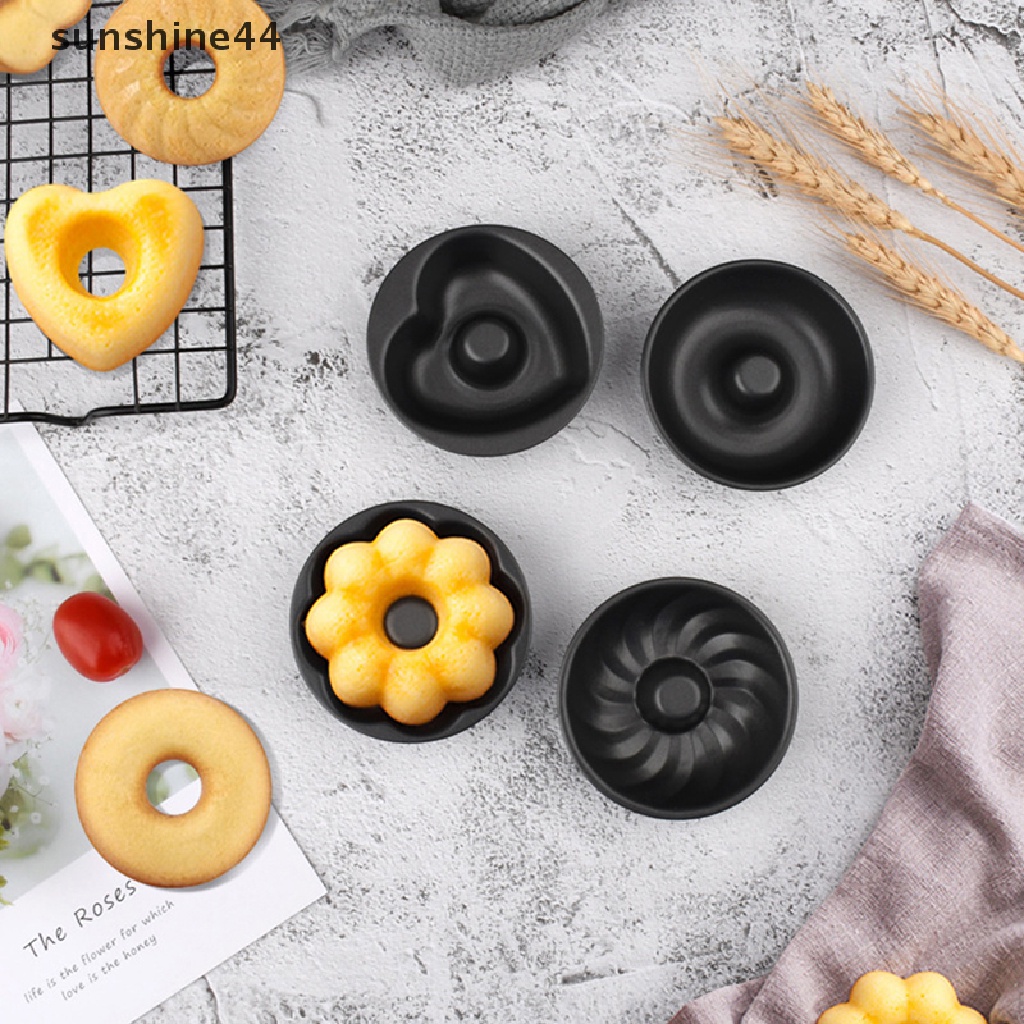 Sunshine New Non-Stick Carbon Steel Hitam Mini Reusable Pumpkin Mold Lace Cake Cetakan Donat Cetakan Kue Tart Buah Cetakan Pie Pan Muffin Kue Cetakan Alat Baking.