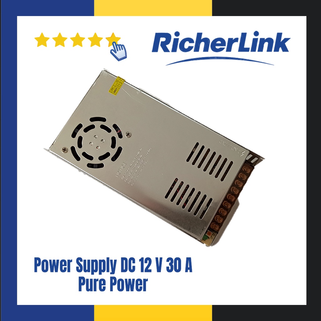 Power Supply 12 Volt - 30 Ampere (CCTV, LED)