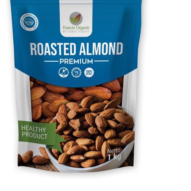 

Termurah[KP8]-Kacang Almond Panggang Kupas 1kg / Roasted Almond 1kg