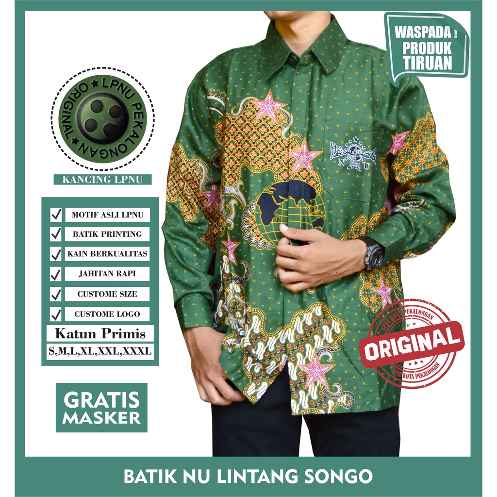 Kemeja Lintang Songo NU Batik NU Lintang Songo Kemeja Batik NU Lintang Songo Lintang 9 NU Nahdlatul 