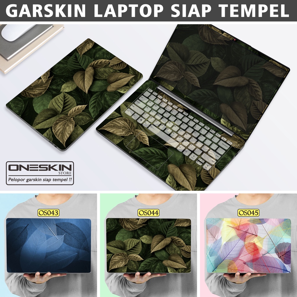 Garskin Sticker Laptop Protector Macbook Full Body Bottom Bezel Palmrest Skin Leaf Pattern