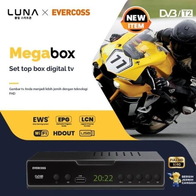 LUNA X EVERCOSS Set Top Box TV Penerima Siaran Digital Full HD STB