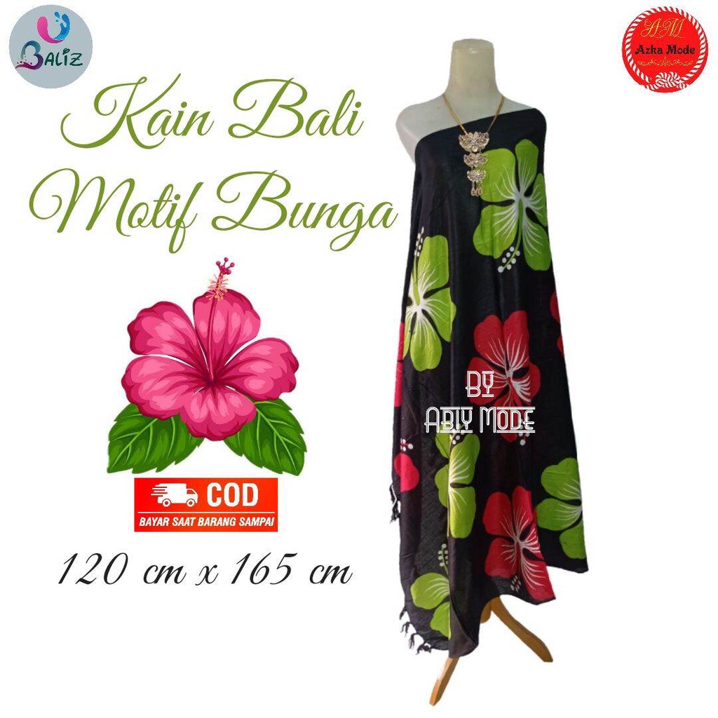 Kain Pantai Kain Bali Pantai - Kain Bali Motif New Kembang Sepatu Standar - Sarung Pantai SEMBILAN MODE - Sarung Bali - Kain Pantai - Kain Katun Jepang - Kain Untuk Hiasan Dinding - Kain Untuk Plafon Mobil Truk Dan Mobil 3/4 Lainnya