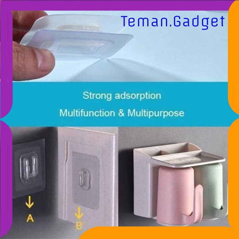 TG-RAK TCMAKE Rak Gantungan Hook Wall Hanger Adhesive 6x6cm 10 Pair - TC21