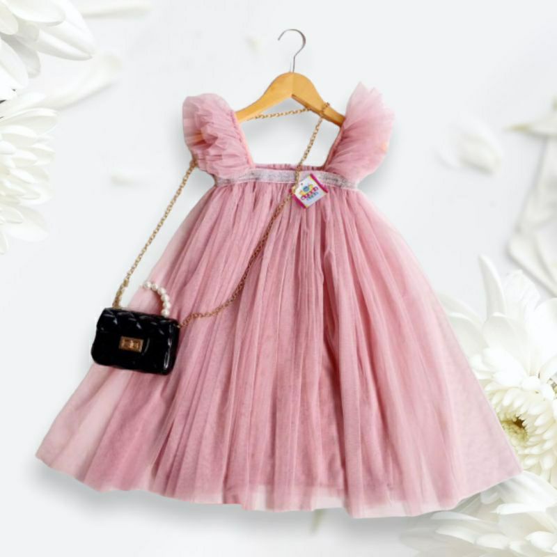 baju pesta anak Tulle mewah preloved