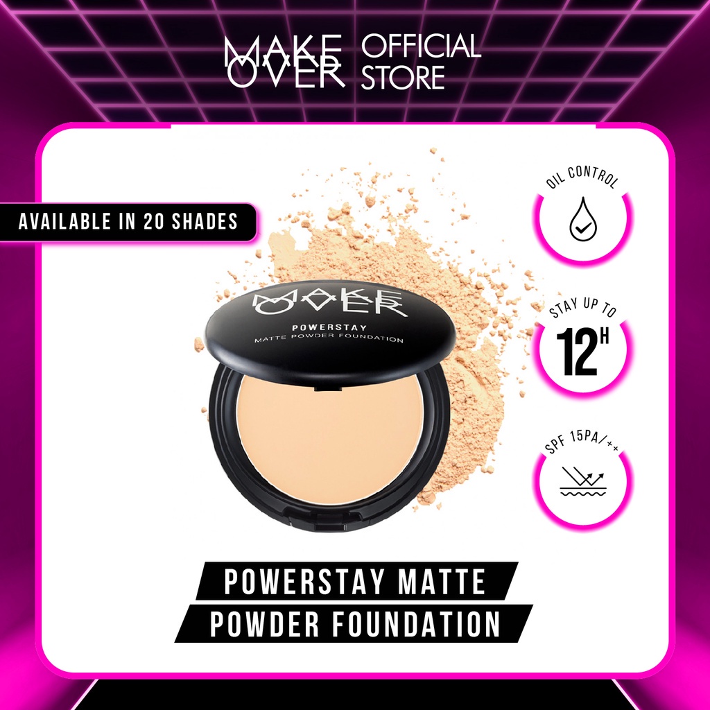MAKE OVER Powerstay Matte Powder Foundation W42 Warm Sand 12g