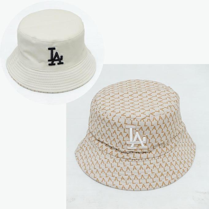 Topi Bucket Hats LA Monogram import Mirror / Bucket Hat Bolak Balik