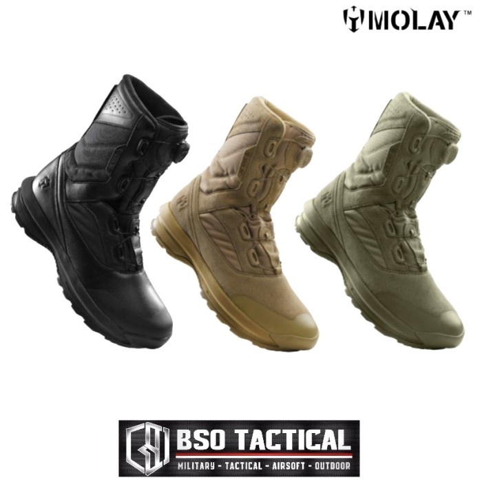 Boots Molay Honu Tactical Boots Tali Putar Cepat Lifetime Guarantee Original