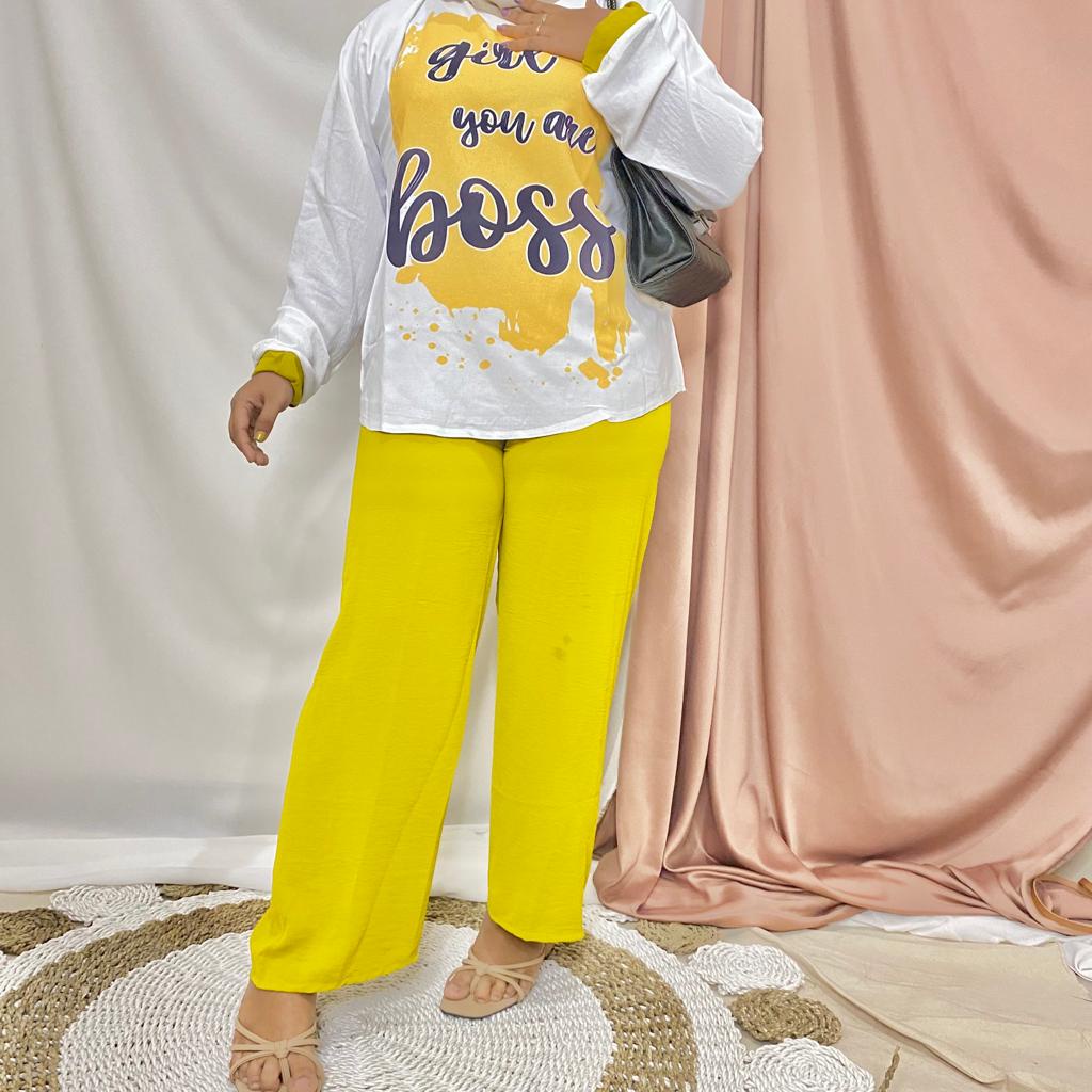 ONESET BLOUSE CRINKE/SETELAN CRINKLE KARAKTER ALLSIZE FIT TO L