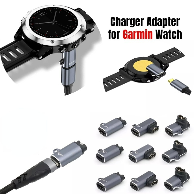 Charger Adapter Portable Elbow Fast Charging Converter Smartwatch Charging Adapter Kompatibel Dengan Apple Dan Antarmuka Tipe-C Untuk Garmin Watches Series