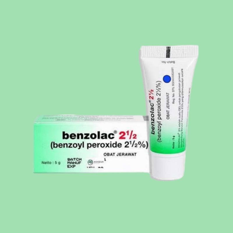 Obat Jerawat Benzolac 2½ (Benzoyl peroxide 2½%)