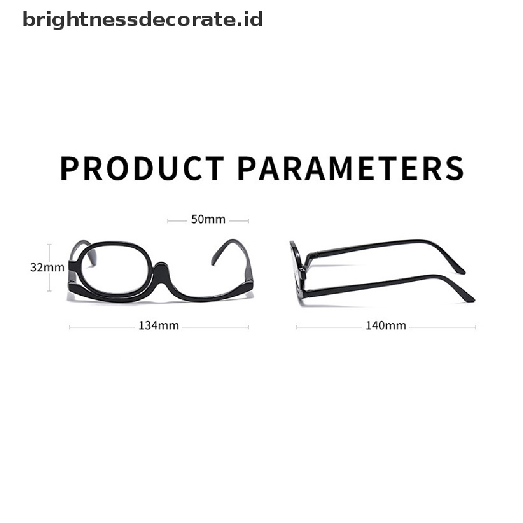 [Birth] Kacamata Baca Makeup Pembesar Flip Down Cosmetic Readers Lipat Rotag Monocle Glasses Presbyopia Glasses Magnifier [ID]