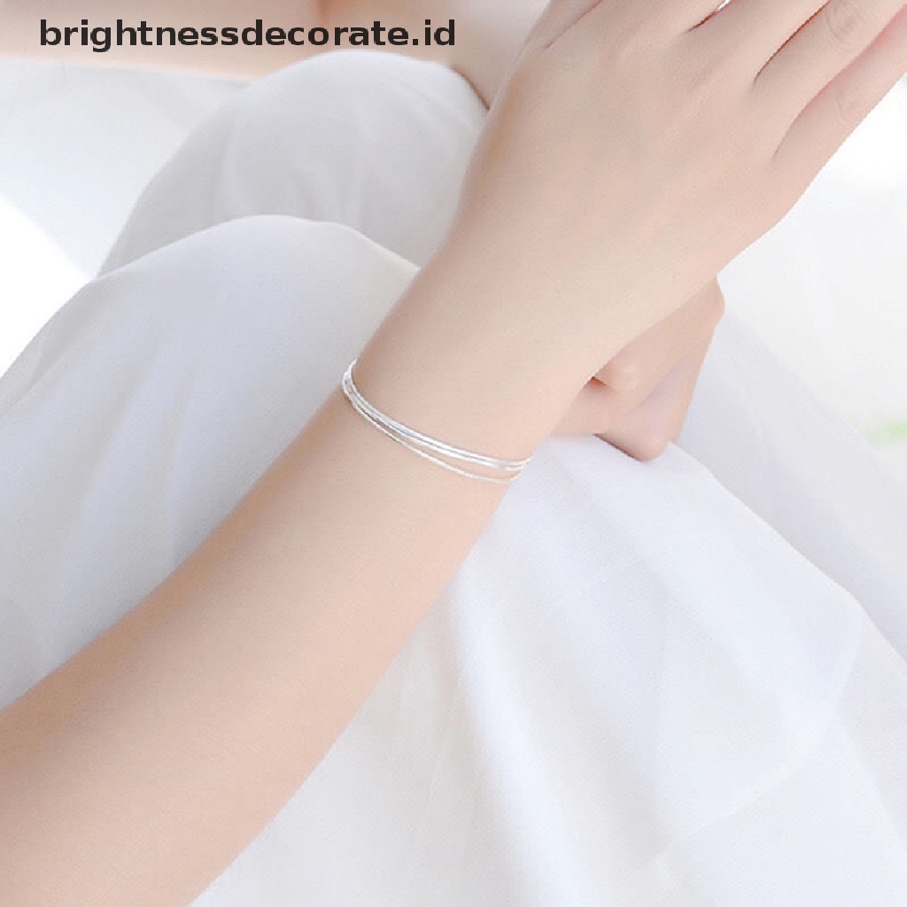 [Birth] Ladies925 Sterling Silver Gelang Bracelet Korea Fashion Perhiasan Laris Panas [ID]