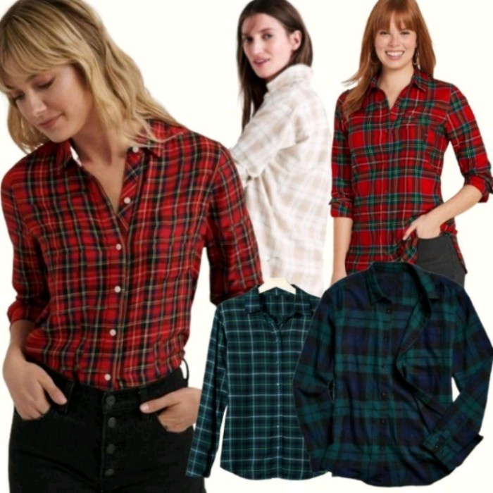 MRN25 OLD NAVY Flannel Shirt - Kemeja Flanel Wanita Original Branded -Part 2