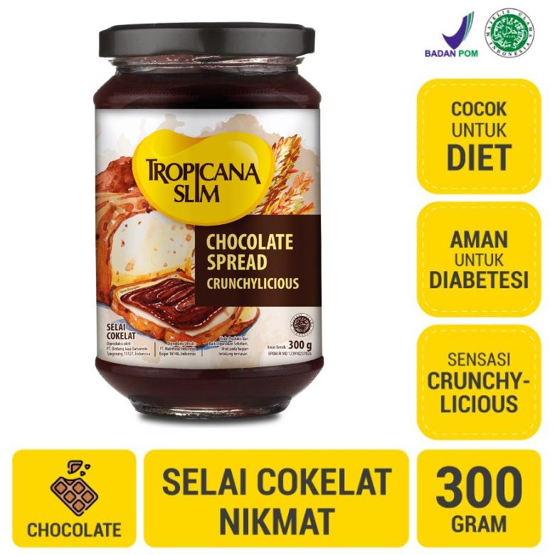 

═╬═ Tropicana Slim Chocolate Spread 300g - Selai Cokelat Nikmat Tanpa Gula Pasir